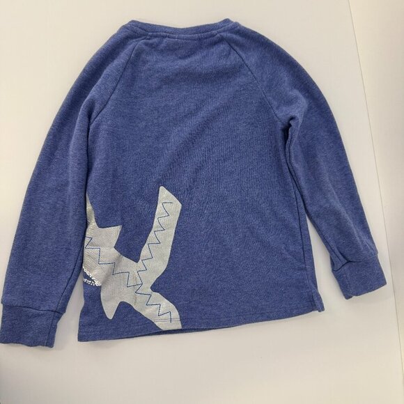 Rockets of Awesome Blue Shark Patrol Raglan Crew Neck Long Sleeve Sweatshirt Top - Picture 4 of 6